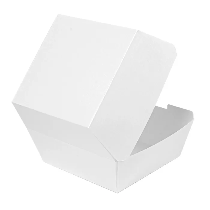Conchas hamburguer 'thepack' 230 g/m2 14,4x13,6x9,2 cm (l+) branco cartão ondulado nano-micro (500 unidade)