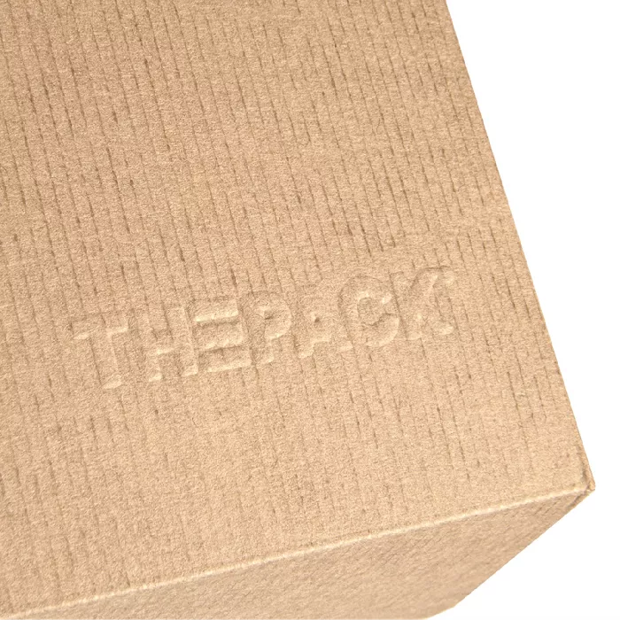 Conchas hamburguer 'thepack' 220 g/m2 17,6x16,8x7,8 cm (xl wider) natural cartão ondulado nano-micro (300 unidade)