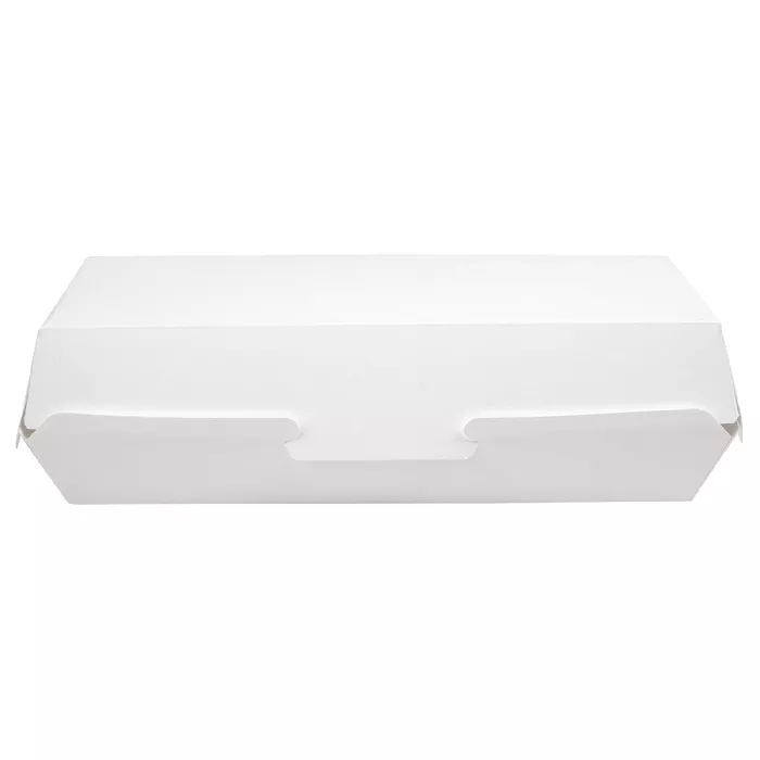 Conchas "hot dog" 'thepack' 230 g/m2 23,2x9x6,3 cm branco cartão ondulado nano-micro (450 unidade)