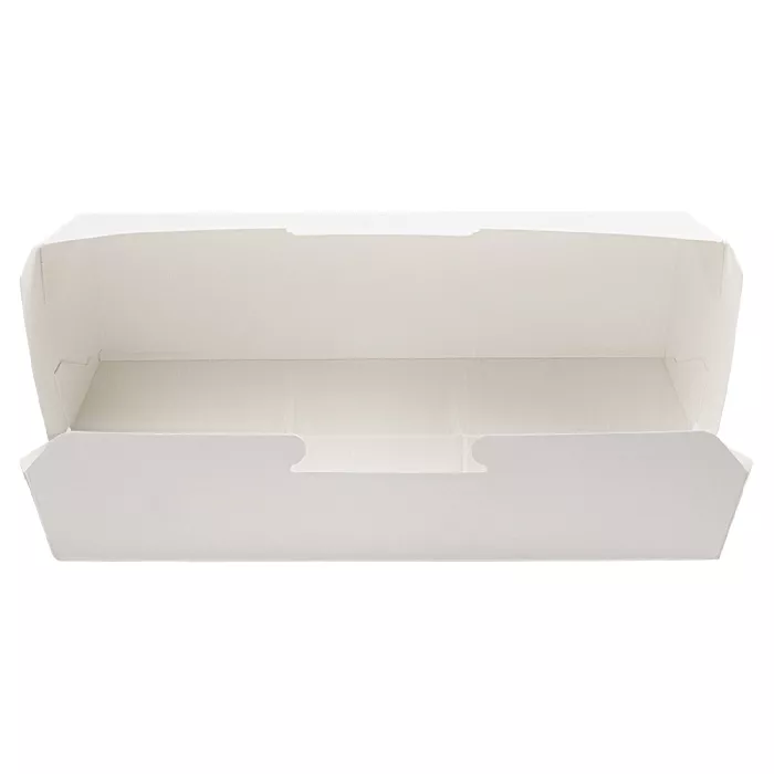 Conchas "hot dog" 'thepack' 230 g/m2 23,2x9x6,3 cm branco cartão ondulado nano-micro (450 unidade)