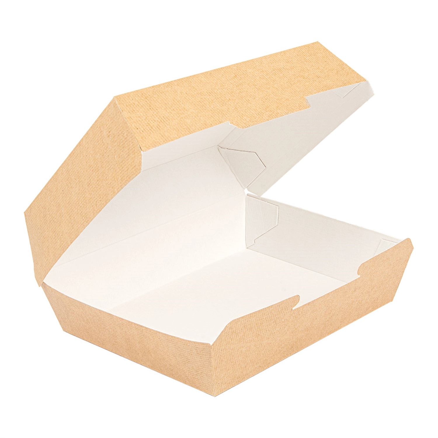 Lot De 50 Boîtes Repas En Carton Thepack - 22,5 X 17 X 8,5 Cm, 220 G/m², Légères