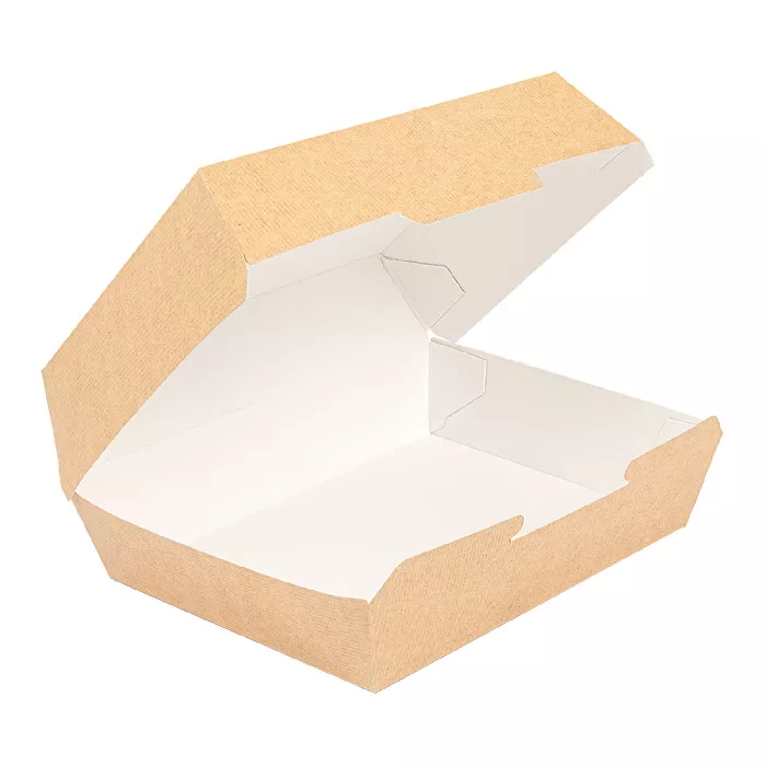 Caixas "lunch box" 'thepack' 220 g/m2 22,5x17x8,5 cm natural cartão ondulado nano-micro (300 unidade)