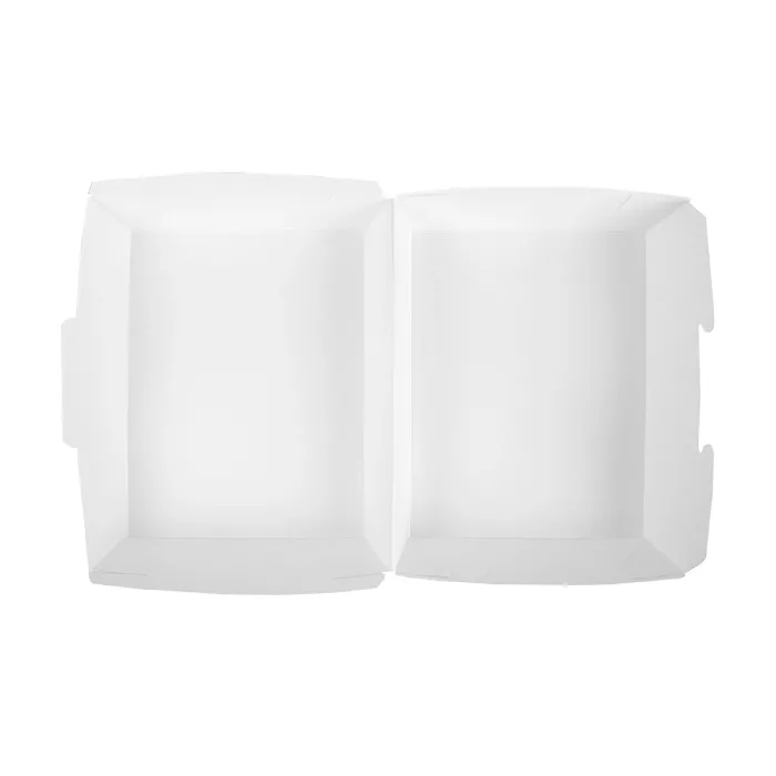 Caixas "lunch box" 'thepack' 230 g/m2 22,5x17x8,5 cm branco cartão ondulado nano-micro (300 unidade)