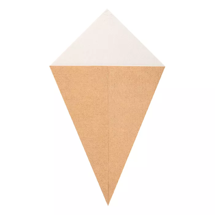 Coni per fritti 'thepack' 100 g 220 g/m2 12,8x21,7 cm naturale cartone ondulato a nano-micro (1600 unità)