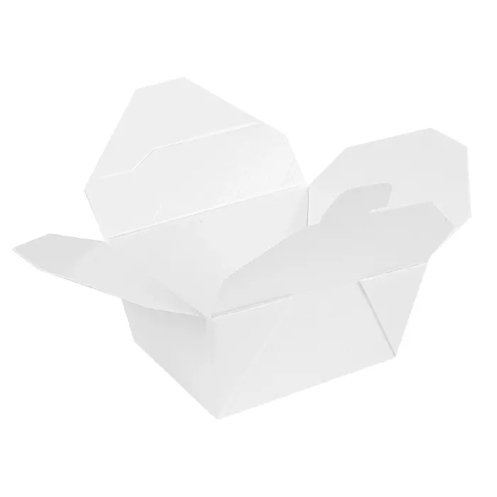 Cajas americanas microondables 'thepack' 780 ml 230 + 12pp g/m2 11,3x9x6,3 cm blanco cartón ondulado nano-micro (500 unid.)