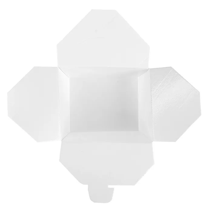 Cajas americanas microondables 'thepack' 780 ml 230 + 12pp g/m2 11,3x9x6,3 cm blanco cartón ondulado nano-micro (500 unid.)