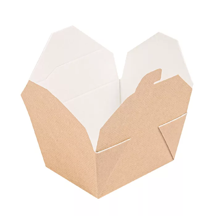 Cajas americanas microondables 'thepack' 780 ml 220 + 12pp g/m2 11,3x9x6,3 cm natural cartón ondulado nano-micro (500 unid.)