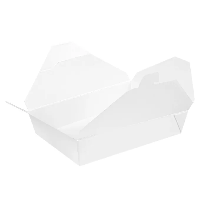 Caixas p/ microondas retangulares 'thepack' 1470 ml 230 + 12pp g/m2 19,6x14x4,5 cm branco cartão ondulado nano-micro (300 unidade)