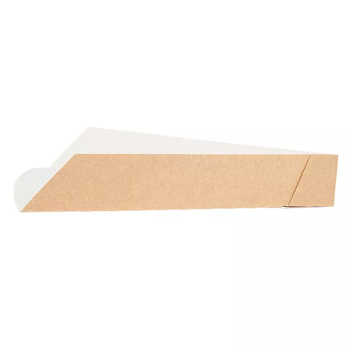 Vaschette triangolare pizza 'thepack' 220 g/m2 21x16,5x3,5 cm naturale cartone ondulato a nano-micro (1200 unità)