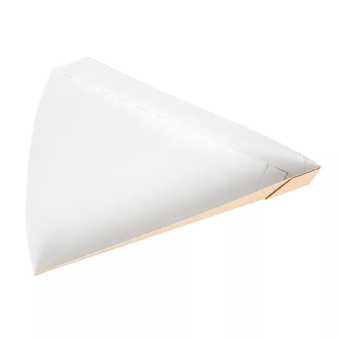 Vaschette triangolare pizza 'thepack' 220 g/m2 21x16,5x3,5 cm naturale cartone ondulato a nano-micro (1200 unità)