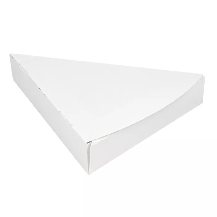 Contenitori triangolare pizza 'thepack' 230 g/m2 18x23x3 cm bianco cartone ondulato a nano-micro (500 unità)