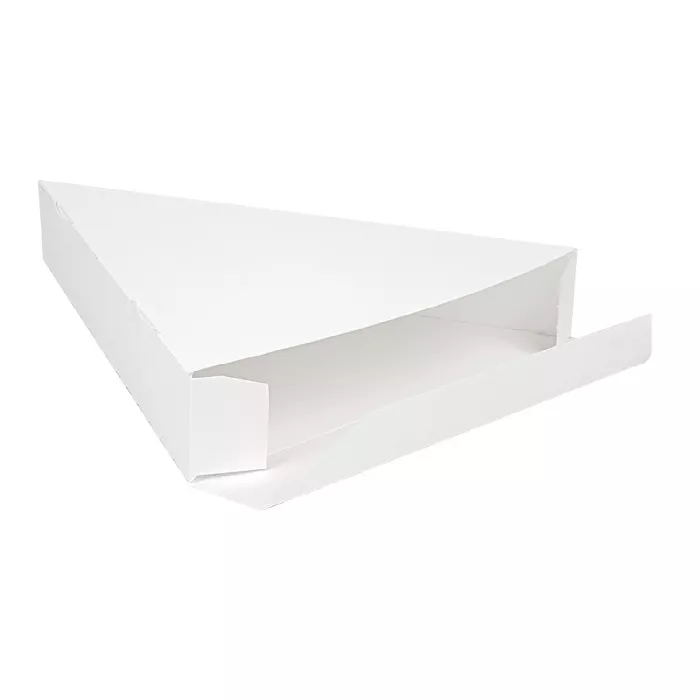 Contenitori triangolare pizza 'thepack' 230 g/m2 18x23x3 cm bianco cartone ondulato a nano-micro (500 unità)