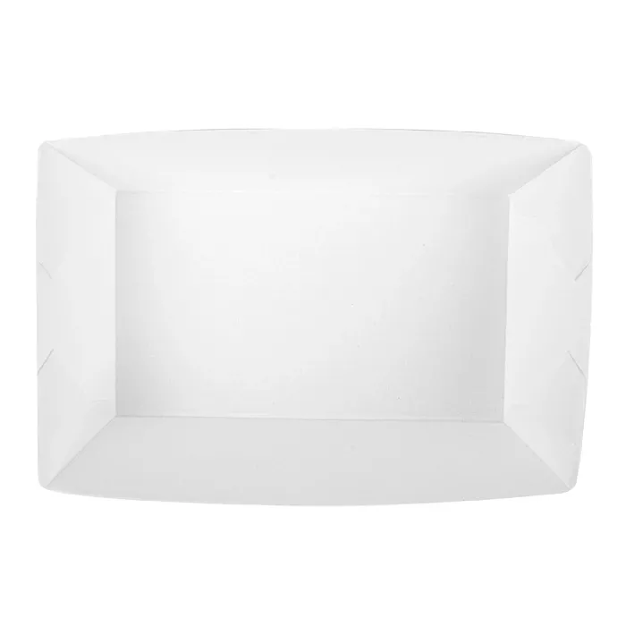 Barquillas 'thepack' 180 g 230 g/m2 9,2x5,3x3,4 cm blanco cartón ondulado nano-micro (2000 unid.)