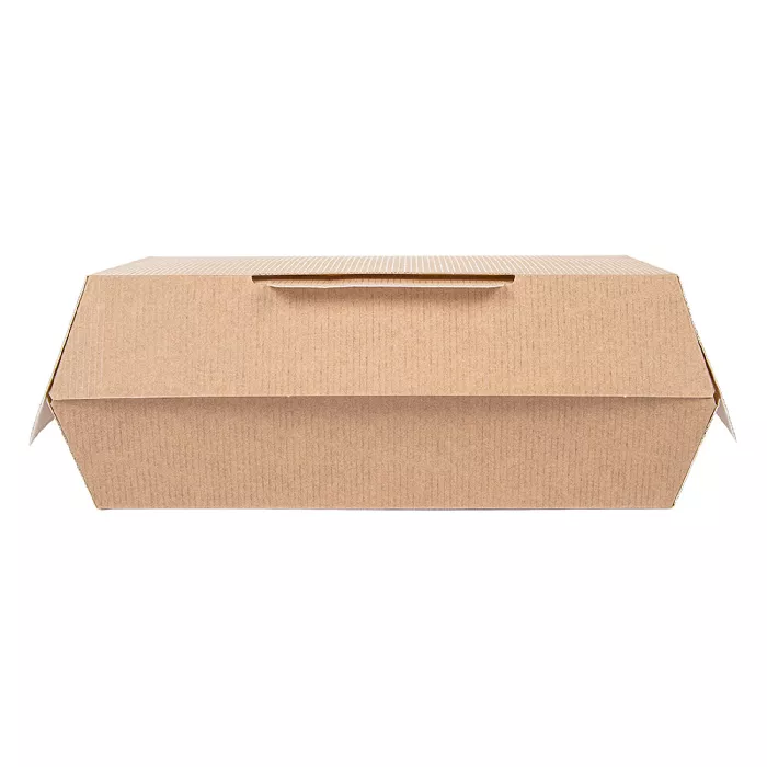 Caixas "lunch box" 'thepack' 220 g/m2 19,5x11,5x6,5 cm natural cartão ondulado nano-micro (300 unidade)