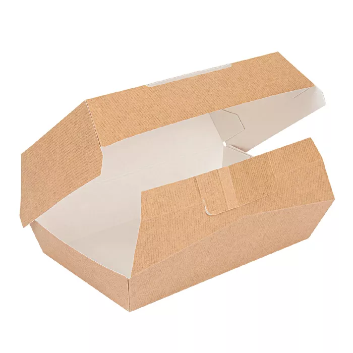 Caixas "lunch box" 'thepack' 220 g/m2 19,5x11,5x6,5 cm natural cartão ondulado nano-micro (300 unidade)