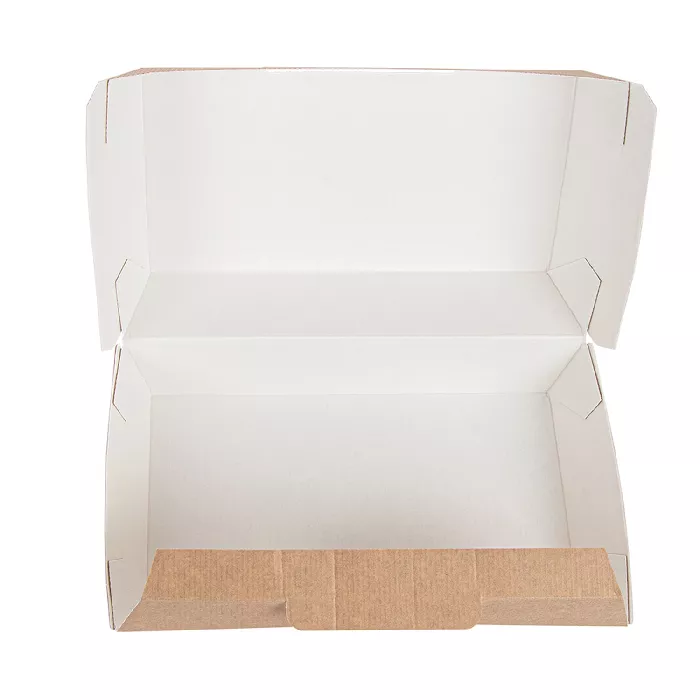 Caixas "lunch box" 'thepack' 220 g/m2 19,5x11,5x6,5 cm natural cartão ondulado nano-micro (300 unidade)