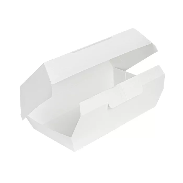 Caixas "lunch box" 'thepack' 230 g/m2 19,5x11,5x6,5 cm branco cartão ondulado nano-micro (300 unidade)