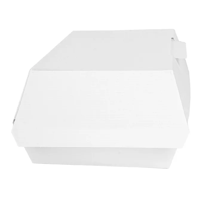 Caixas "lunch box" 'thepack' 230 g/m2 19,5x11,5x6,5 cm branco cartão ondulado nano-micro (300 unidade)