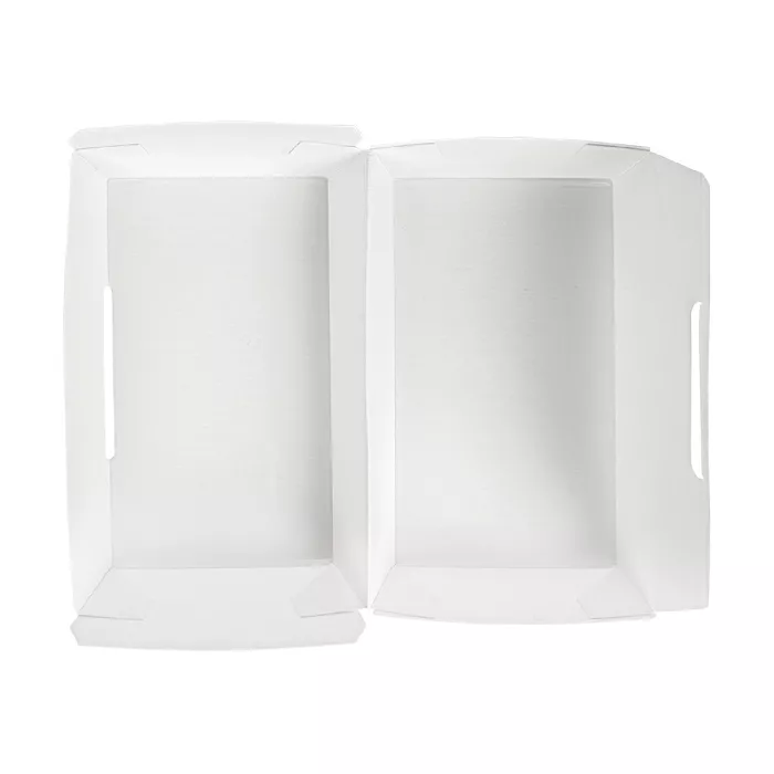 Caixas "lunch box" 'thepack' 230 g/m2 19,5x11,5x6,5 cm branco cartão ondulado nano-micro (300 unidade)
