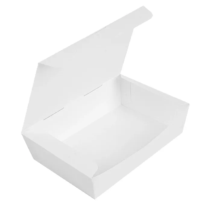 Scatole "lunch box" copperchio 'thepack' 1000 ml (32 oz) 20,5x14,6x5 cm bianco cartone nano-micro (360 unità)