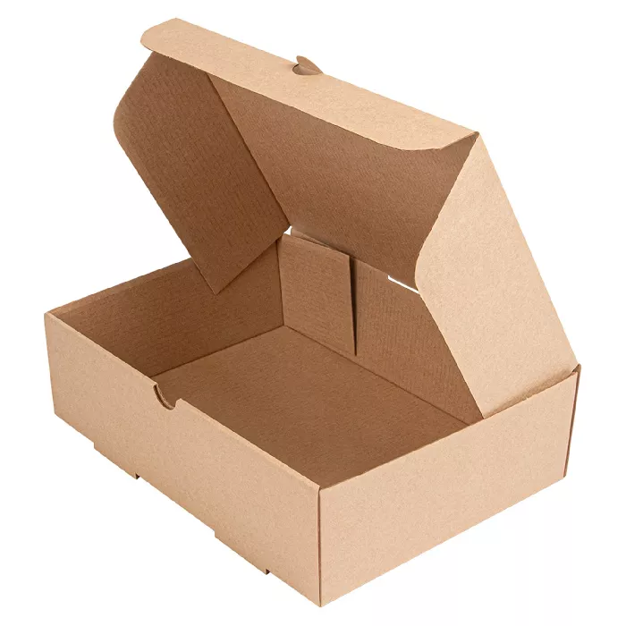 Caixas comida para levar 'thepack' 330 g/m2 26x18x7 cm natural cartão ondulado microcanal (100 unidade)