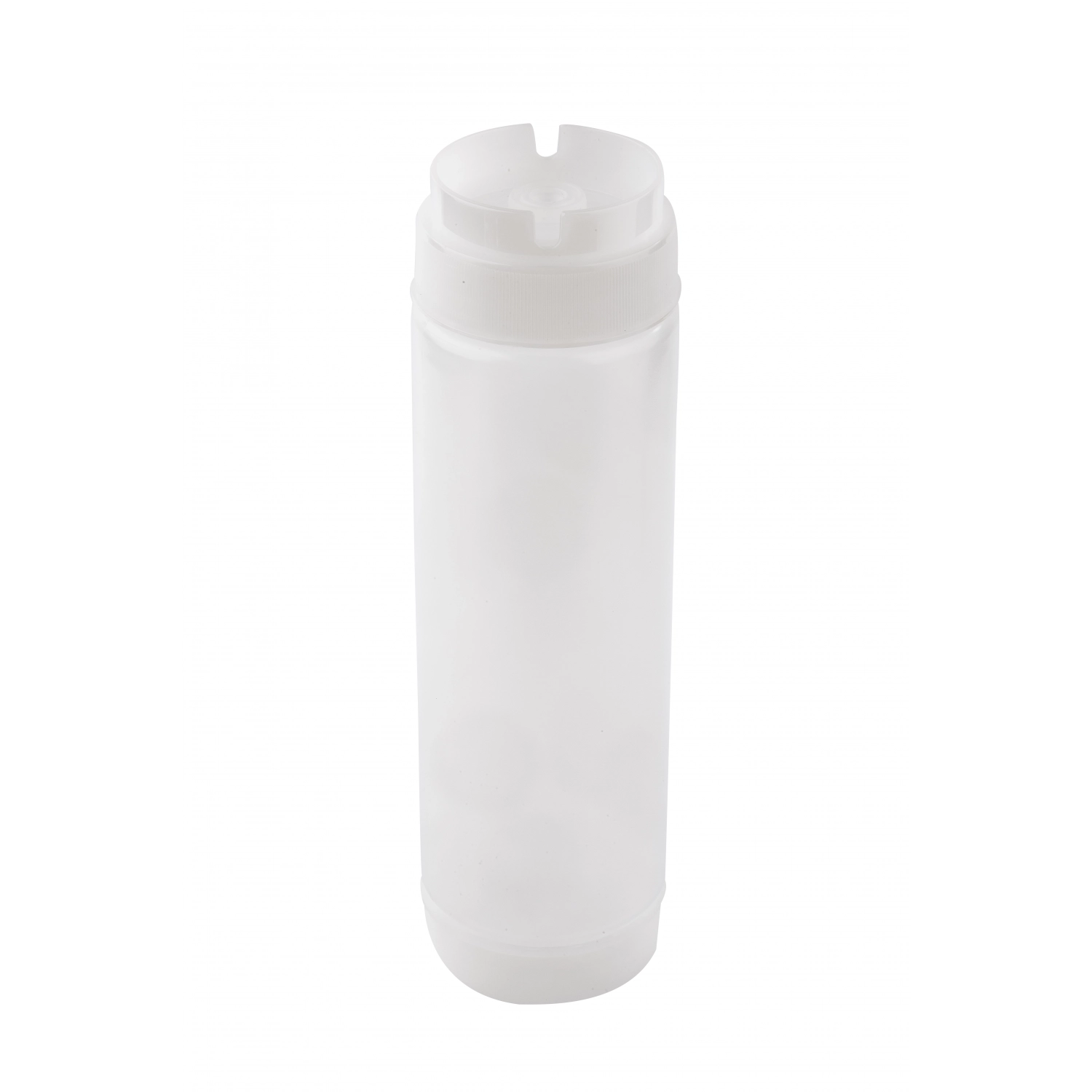 Botella incolora con tapa valvetop con boca 63 mm. 710 ml 7 x 7 x 22,9 cm Blanco translúcido