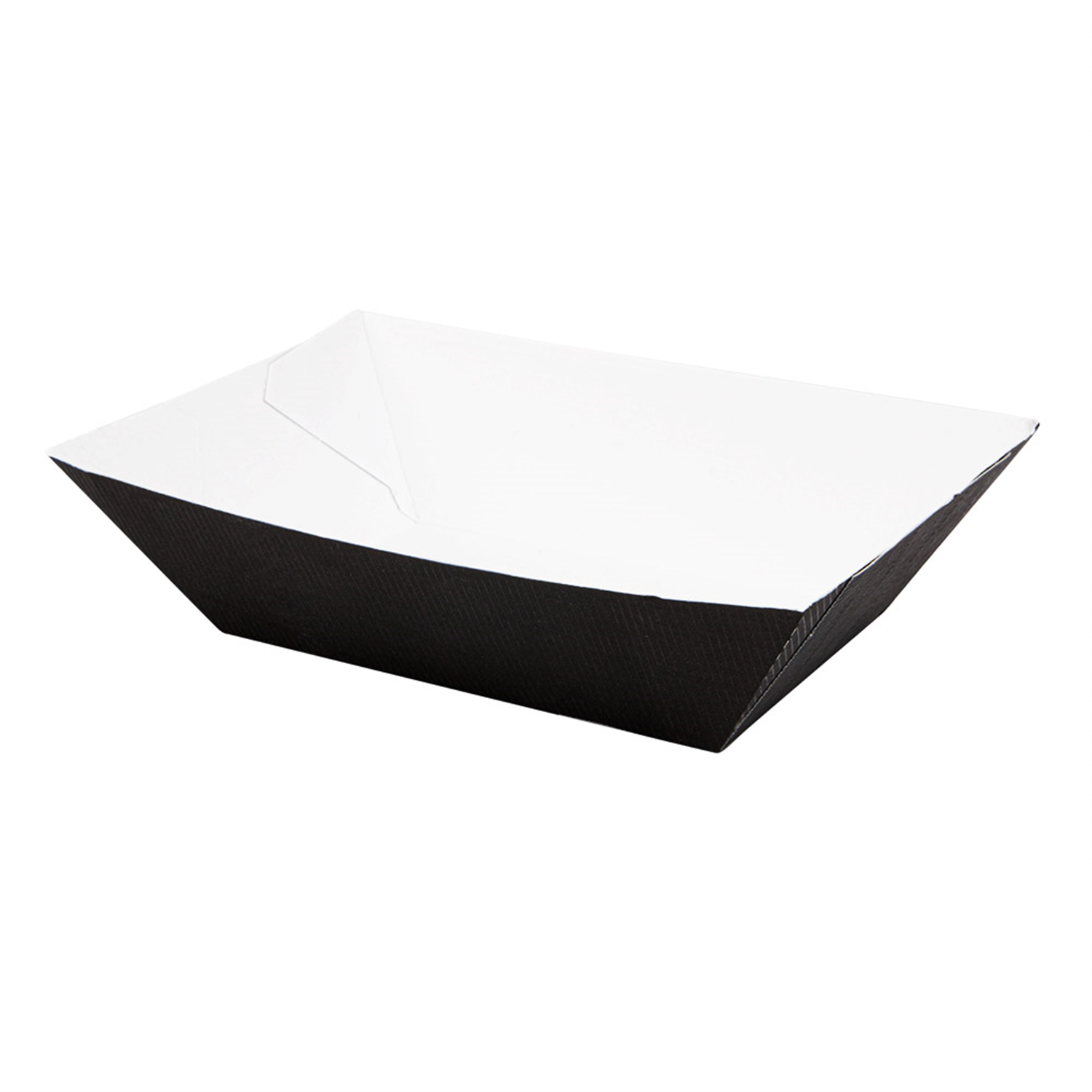 Barchette 'thepack' 1200 g 230 g/m2 11,9x7,9x5,5 cm nero cartone ondulato a nano-micro (1000 unità)
