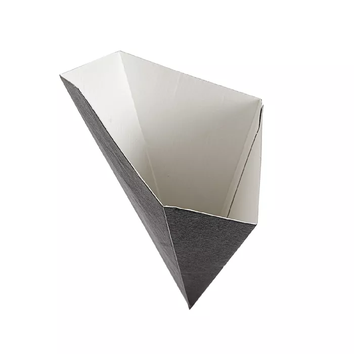 Coni per fritti 'thepack' 100 g 230 g/m2 12,8x21,7 cm nero cartone ondulato a nano-micro (1600 unità)