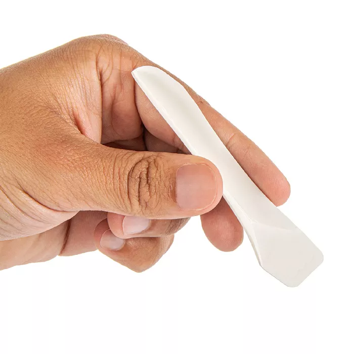 Cucchiaino per gelati imbustato 'paper spoon' 590 g/m2 9,4 cm bianco cartone (400 unità)