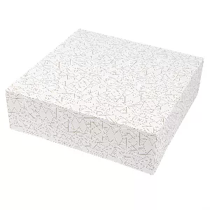 Scatole per pasticceria senza finestra 'thepack deco' 250 g/m2 32x32x10 cm bianco cartone ondulato a nano-micro (50 unità)