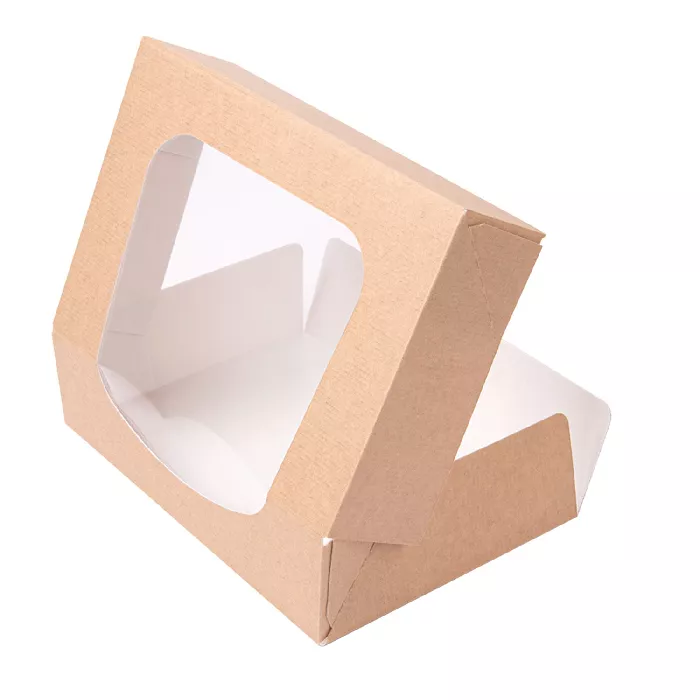 Caixas sushi+janela 'thepack'  17,5x12x4,5 cm castanho cartão nano-micro (400 unidade)