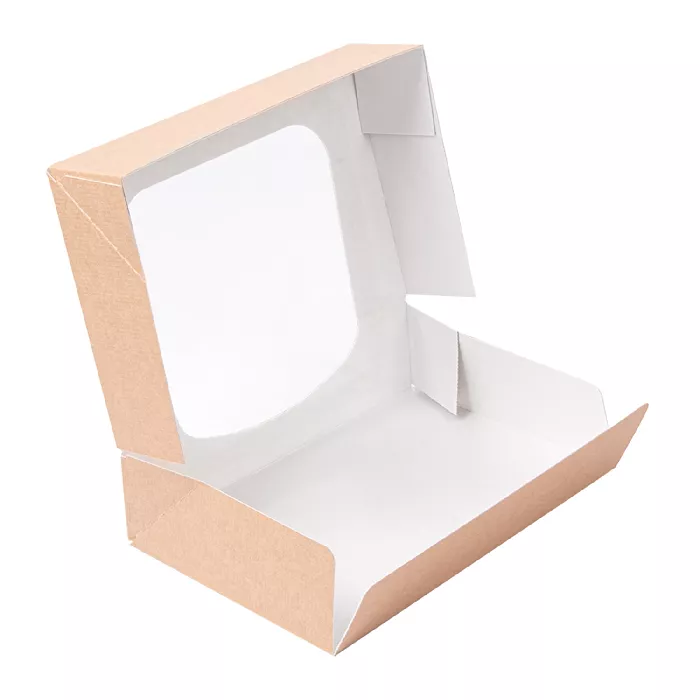 Caixas sushi+janela 'thepack'  17,5x12x4,5 cm castanho cartão nano-micro (400 unidade)
