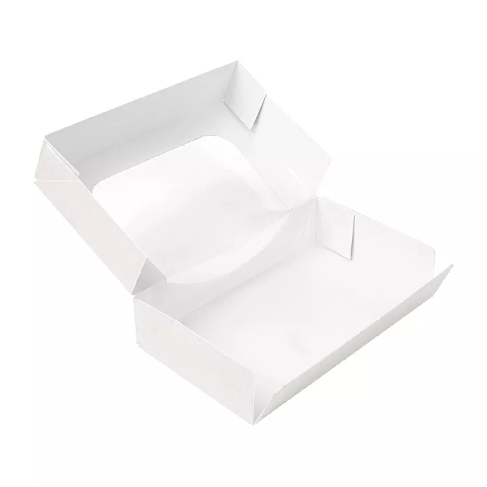 Contenitori sushi+finestra 'thepack' 230 g/m2 + opp 19,7x12x4,5 cm bianco cartone ondulato a nano-micro (400 unità)