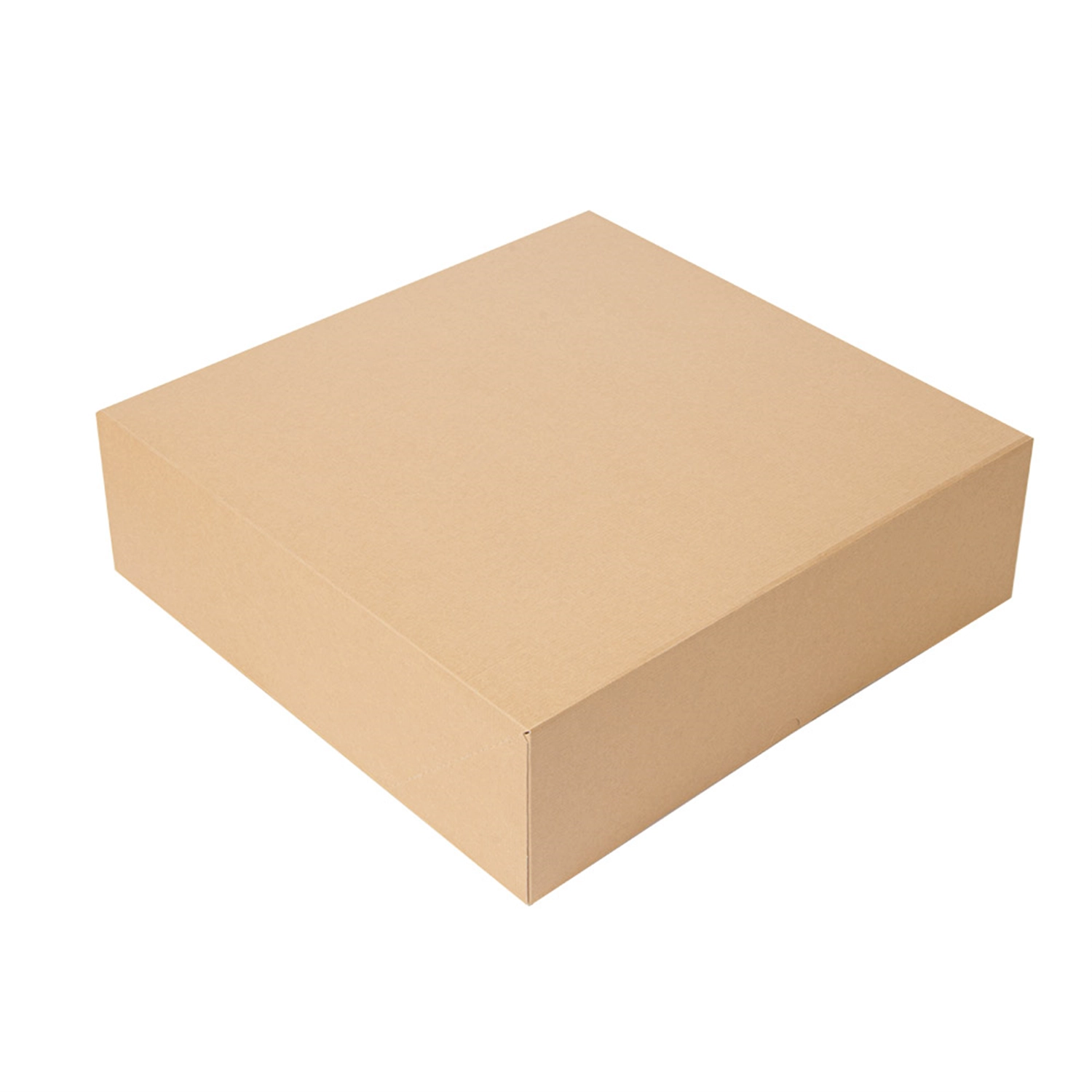 Scatole per pasticceria senza finestra 'thepack' 240 g/m2 32x32x10 cm naturale cartone ondulato a nano-micro (100 unità)