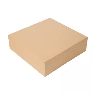 Scatole per pasticceria senza finestra 'thepack' 240 g/m2 32x32x10 cm naturale cartone ondulato a nano-micro (100 unità)