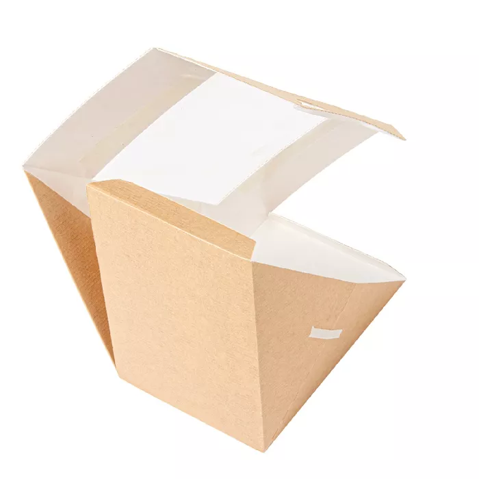 Caixas sandes triplo com janela 'thepack'  220 g/m2 + opp 12,4x12,4x8,3 cm natural cartão ondulado nano-micro (500 unidade)