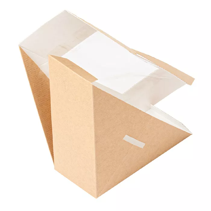 Caixas c/janela p/sandwich 'thepack'  12,4x12,4x5,5 cm natural cartão nano-micro (500 unidade)