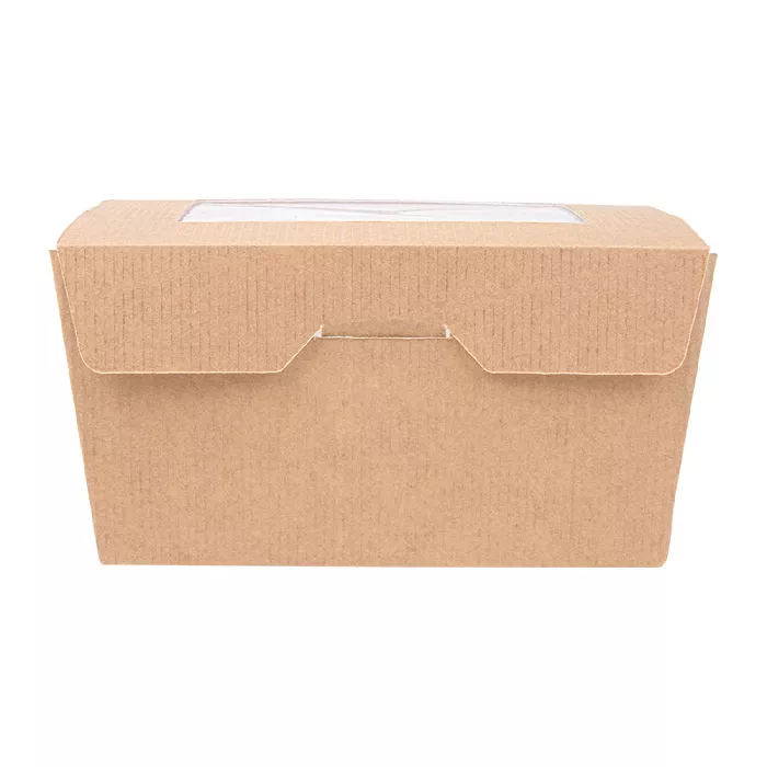 Caixas c/janela 'thepack' 780 ml 220 g/m2 + opp 11,2x9x6,4 cm natural cartão ondulado nano-micro (300 unidade)