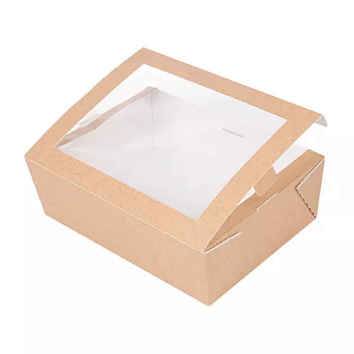Caixas c/janela 'thepack' 1980 ml 220 g/m2 + opp 19,8x14x6,4 cm natural cartão ondulado nano-micro (150 unidade)