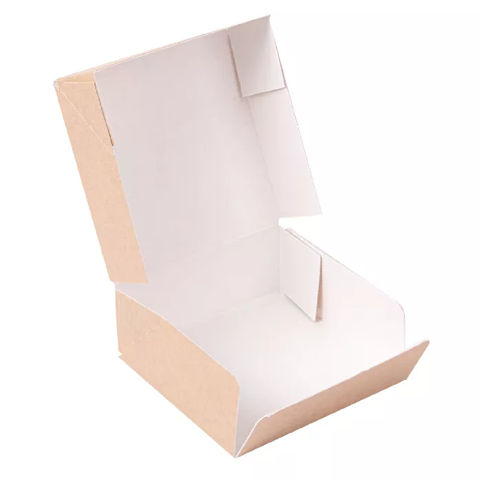 Caixas sushi 'thepack' 220 g/m2 10x10x4 cm castanho cartão ondulado nano-micro (400 unidade)