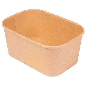 Recipientes retangulares 1000 ml 320 + 30 pe g/m2 17,3x12,3x7,5 cm natural kraft (300 unidade)
