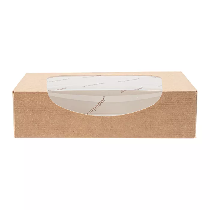Caixas sushi+janela eco simple 'thepack'  220 g/m2 17,5x12x4,5 cm natural cartão ondulado nano-micro (400 unidade)