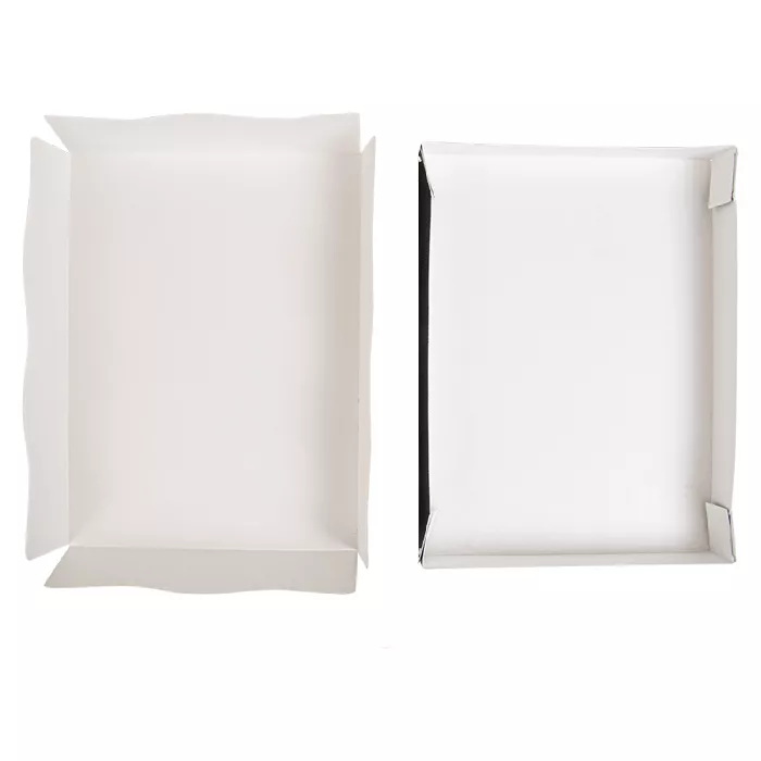 Bandejas + tapa 'thepack' 230 g/m2 23x17x4,5 cm negro cartón ondulado nano-micro (200 unid.)