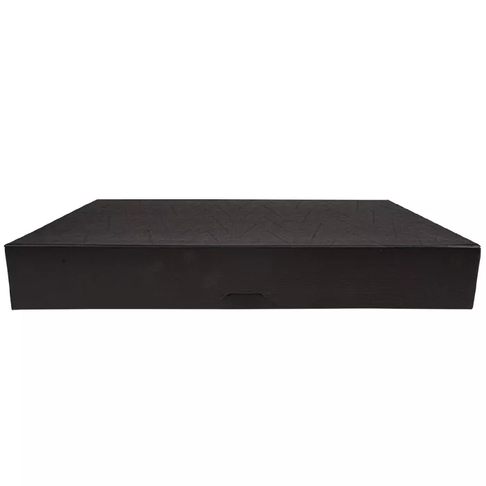 Cajas catering, plana 'thepack' 310 g/m2 28x42x6 cm negro cartón ondulado nano-micro (100 unid.)