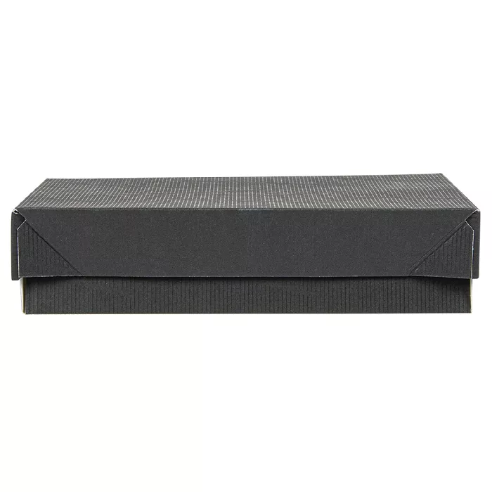 Bandejas + tapa 'thepack' 230 g/m2 19,5x11x4,5 cm negro cartón ondulado nano-micro (200 unid.)