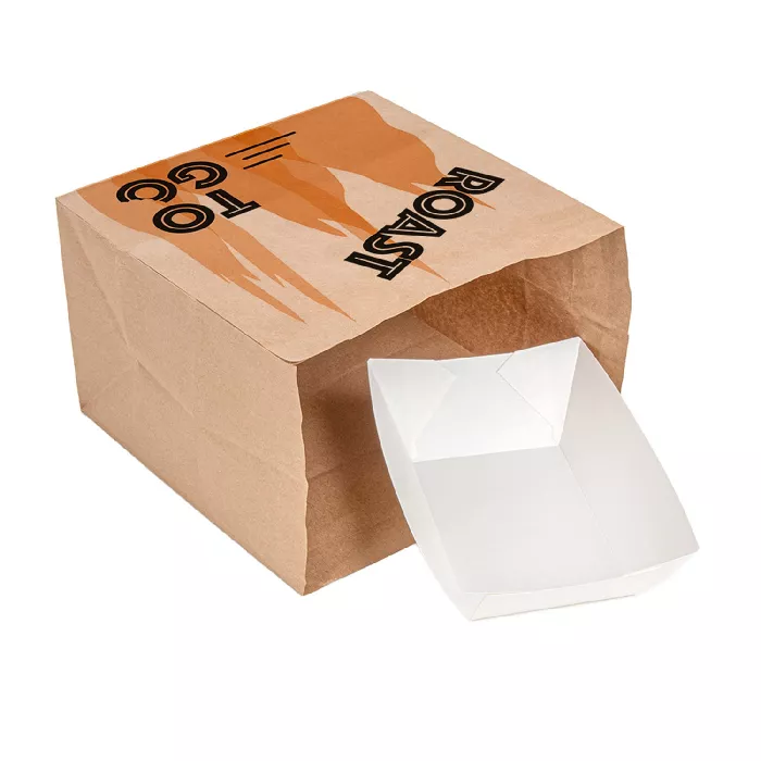 Sacchetti sos senza manici per 1/2 pollo  70 g/m2 22+14x21 cm naturale pergamana antigrassi (500 unità)
