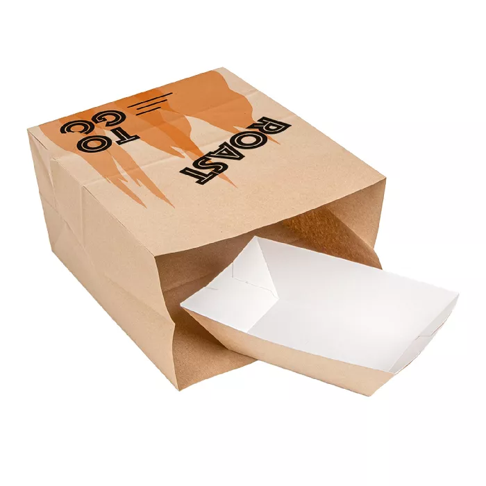 Sacchetti sos senza manici per 1 pollo  70 g/m2 22+14x30 cm naturale pergamana antigrassi (500 unità)