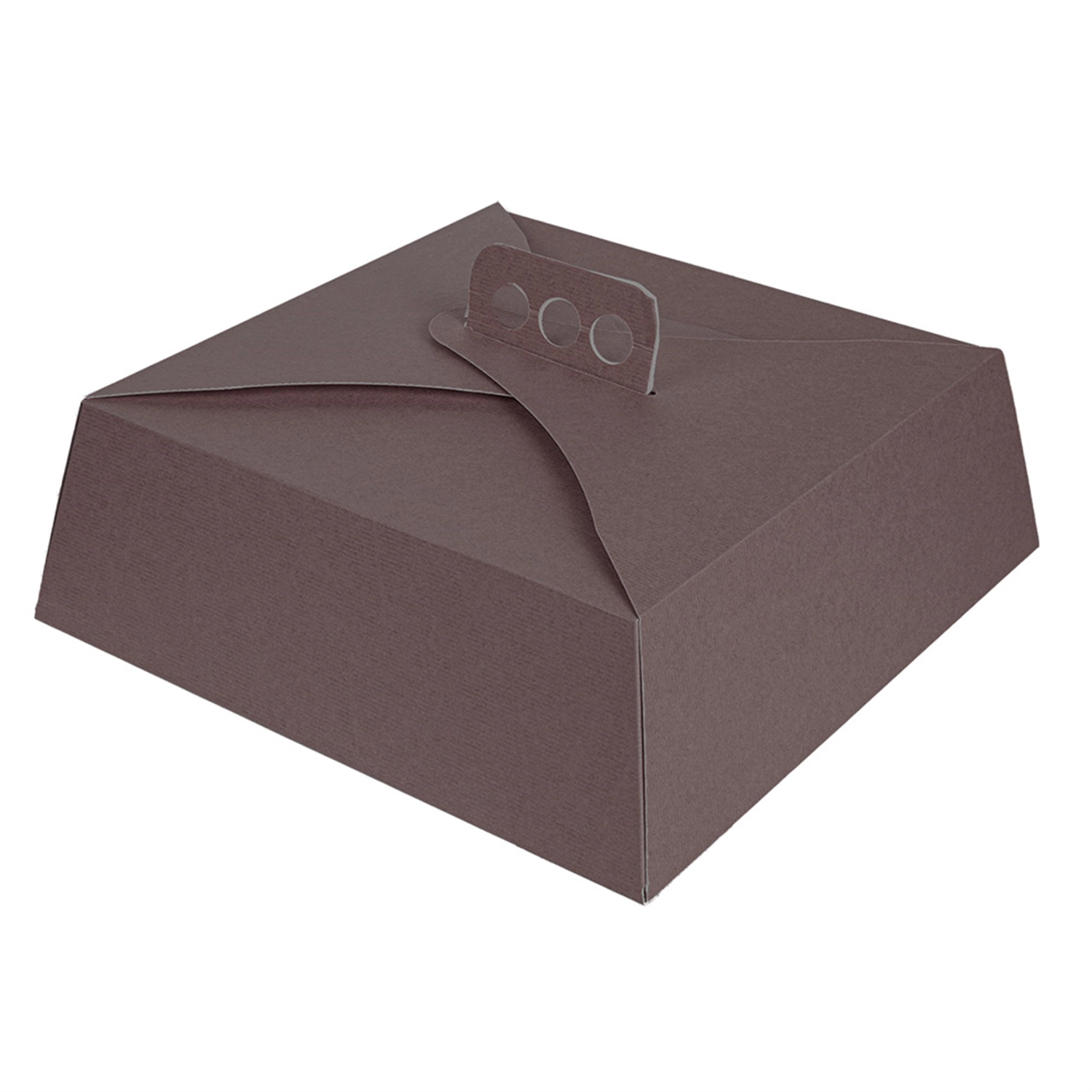 Scatole per torte 'thepack' 250 g/m2 30x30x10 cm cioccolato cartone ondulato a nano-micro (100 unità)