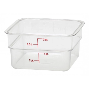 RECIPIENTE CUADRADO 1,9 L 18,5 x 18,5 x 10 cm Transparente (Tapa no incluida)