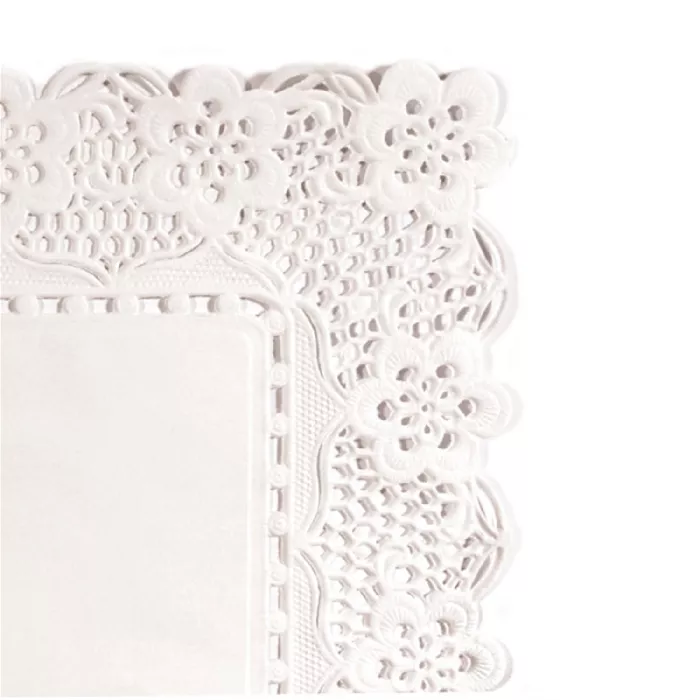 Pizzi rettangolari  47 g/m2 27x21 cm bianco carta (250 unità)